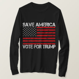 Camiseta Salve a América a votar em Trump