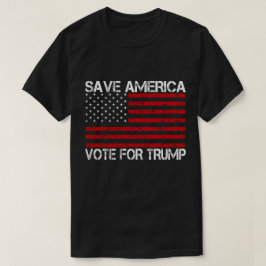 Camiseta Salve a América a votar em Trump