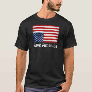 Camiseta Salve a América de cabeça para baixo no protesto d