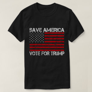 Camiseta Salve a América Vote no Trump
