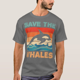 Camiseta Salve A Baleia Da Orca Do Retro Das Baleias