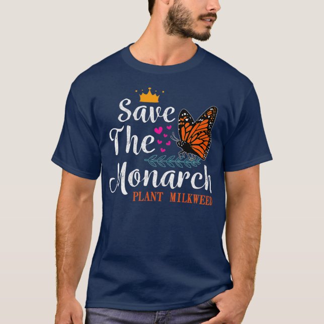 Camiseta Salve A Frota Monarca Milkweed Monarch (Frente)