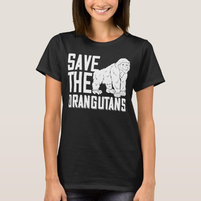 Camiseta Salve a Ilha do Macaco Bebê Orangutans (Frente)