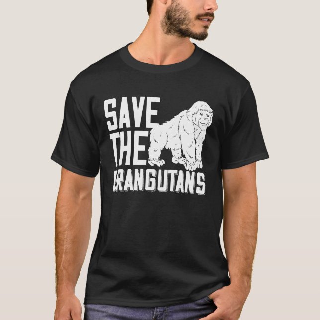 Camiseta Salve a Ilha do Macaco Bebê Orangutans (Frente)