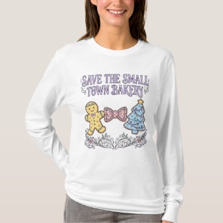 Camiseta Salve a Padaria da Pequena Cidade Elegante Pastel