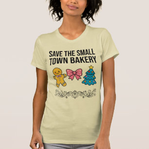 Camiseta Salve a Padaria da Pequena Cidade PNG Q