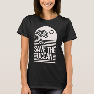 Camiseta Salve a proteção da conservação do oceano voluntár