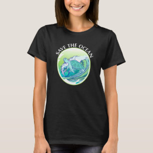 Camiseta Salve A Tartaruga Marítima Da Biologia Marinha Do