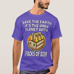 Camiseta Salve a Terra É o único planeta com 6 embalagens O
