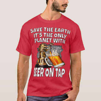 Camiseta Salve a Terra É o único planeta com cerveja em T