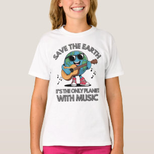 Camiseta Salve a Terra - É o único Planeta com Música