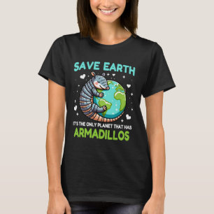 Camiseta Salve a Terra É o único planeta que tem Armadillo