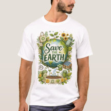 Salve a Terra – Ilustração Ecológica da Natureza