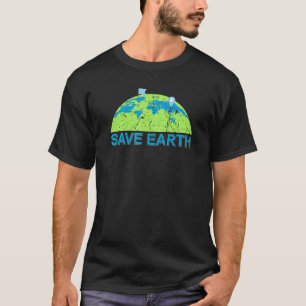 Camiseta Salve a Terra Planeta Mundial de Conservação da Te