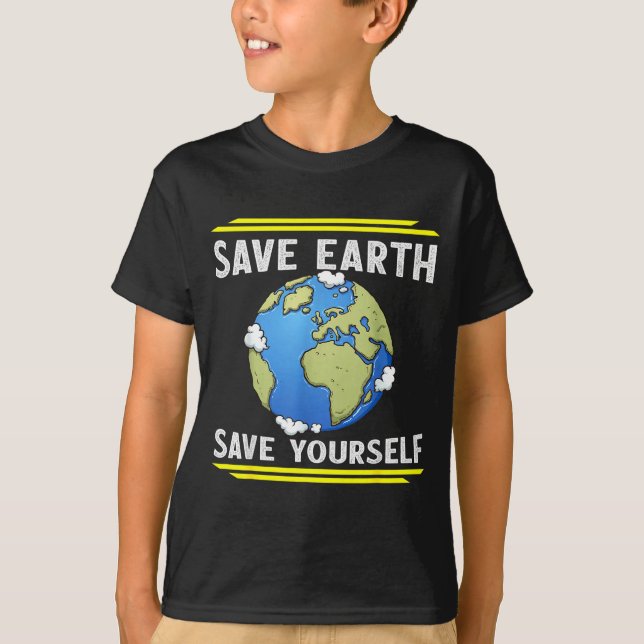 Camiseta Salve a Terra Salve a Si Mesmo  (Frente)