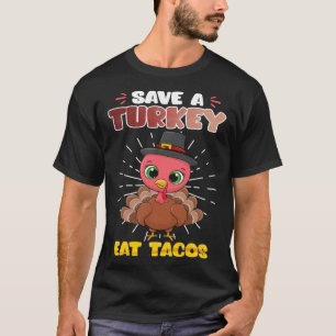 Camiseta Salve a Turquia Coma Tacos Direitos Animais Ação d