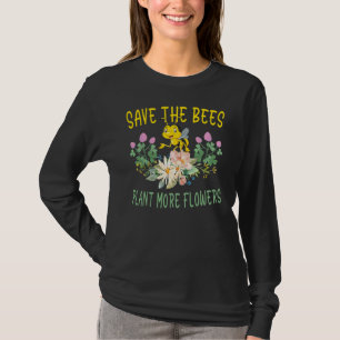 Camiseta Salve Abelhas Plantando Mais Flores Ativista Anima