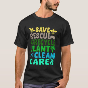 Camiseta Salve Abelhas Salvando Animais Reciclar Dia Plásti