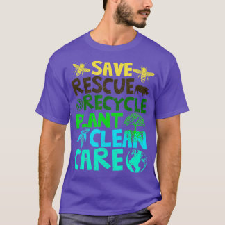 Camiseta Salve Abelhas Salvando Animais Reciclar Plastict E