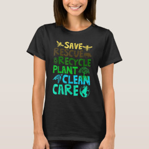 Camiseta Salve Abelhas Salvando Animais Reciclar Plastict E