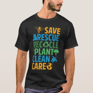 Camiseta Salve Abelhas Salvando Animais Reciclar Plastict E
