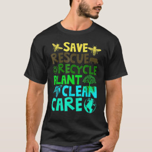Camiseta Salve Abelhas Salvando Animais Reciclar Plastict E