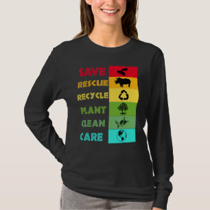 Camiseta Salve Abelhas Salvando Animais Reciclar Plastict E