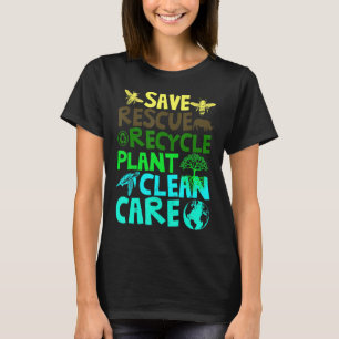 Camiseta Salve Abelhas Salvando Animais Reciclar Plastict E