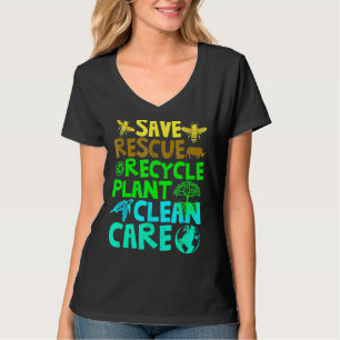 Camiseta Salve Abelhas Salvando Animais Reciclar Plastict E