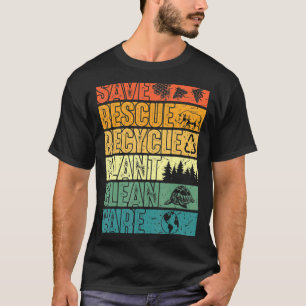 Camiseta Salve Abelhas Salvando Árvores Vegetais Limpos Mar