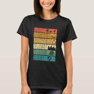 Camiseta Salve Abelhas Salvando Árvores Vegetais Limpos Mar
