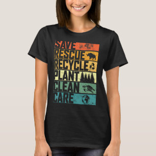 Camiseta Salve Abelhas Salvando Árvores Vegetais Limpos Mar