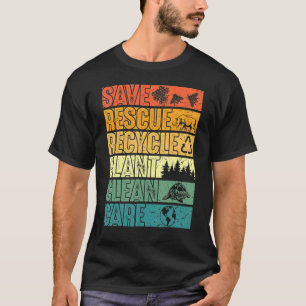 Camiseta Salve Abelhas Salvando Árvores Vegetais Limpos Mar