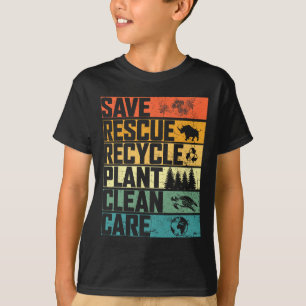 Camiseta Salve Abelhas Salvando Árvores Vegetais Limpos Mar
