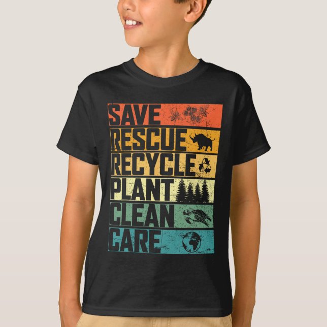 Camiseta Salve Abelhas Salvando Árvores Vegetais Limpos Mar (Frente)
