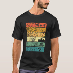 Camiseta Salve Abelhas Salvando Árvores Vegetais Limpos Mar
