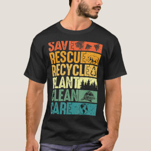 Camiseta Salve Abelhas Salvando Árvores Vegetais Limpos Mar