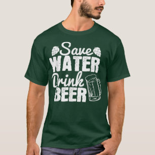 Camiseta Salve Água Cerveja, cerveja dizendo barriga de cer