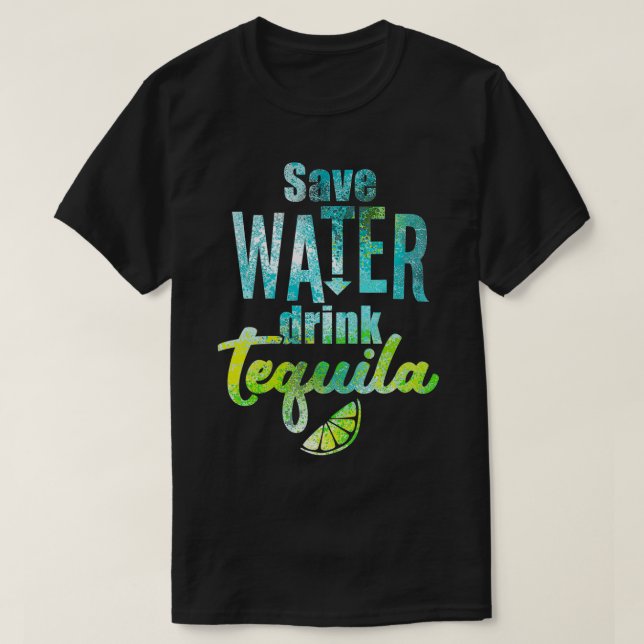 Camiseta Salve água com tequila (Frente do Design)
