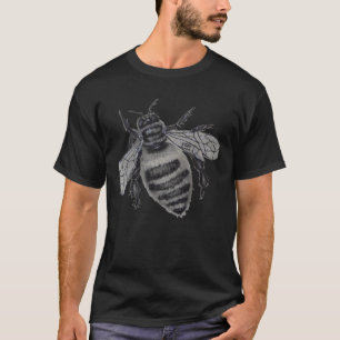 Camiseta Salve as Abelhas: Arte Realista de Abelha Melífera