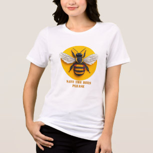 Camiseta Salve as Abelhas! Arte respeitável do ponto de vis