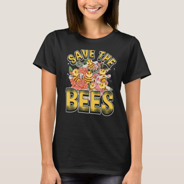 Camiseta Salve as abelhas Beekeeper, bonitinho de abelha 3 (Frente)