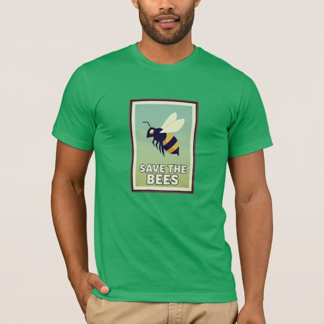 Camiseta Salve as Abelhas – Conceito de Proteção aos Nossos (Frente)