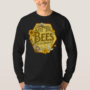 Camiseta Salve As Abelhas, O Detentor De Abelhas, Colmeia N