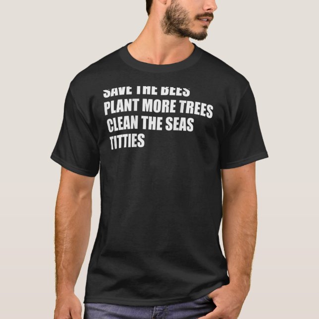 Camiseta Salve As Abelhas Plantando Mais Árvores Limpando O (Frente)