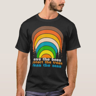 Camiseta Salve as Abelhas Proteja as Árvores Limpe a Colun
