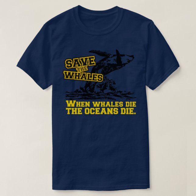 Camiseta Salve as baleias (Frente do Design)