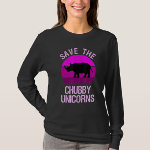 Camiseta Salve As Cores De Vintage Dos Unicórnios Chubby