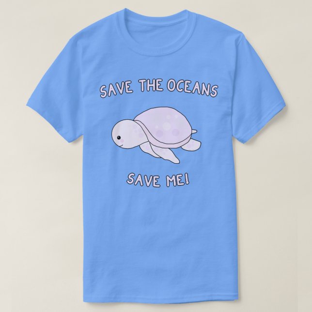 Camiseta Salve as tartarugas marinhas (Frente do Design)