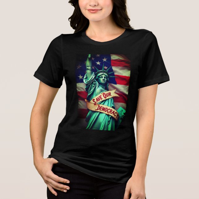 Camiseta Salve Democracia Impeach Trump (Frente)
